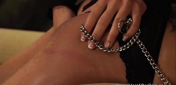  Deep Fingering And Strapon For Submissive Obedient Lesbian Slave